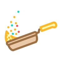 gebakken rijst- snel voedsel kleur icoon illustratie vector