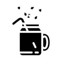 smoothie snel voedsel glyph icoon illustratie vector