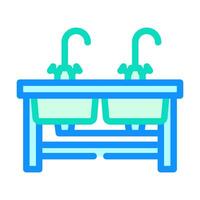 zinkt restaurant uitrusting kleur icoon illustratie vector
