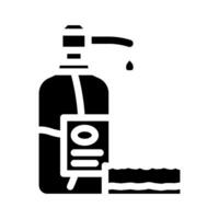 schotel dispenser restaurant uitrusting glyph icoon illustratie vector