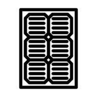module zonne- paneel lijn icoon illustratie vector