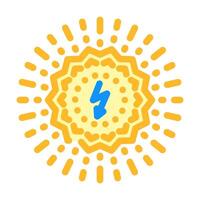 schoon energie zonne- paneel kleur icoon illustratie vector