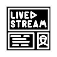 leven streaming glyph icoon illustratie vector