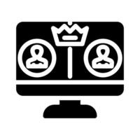 moderator controle glyph icoon illustratie vector