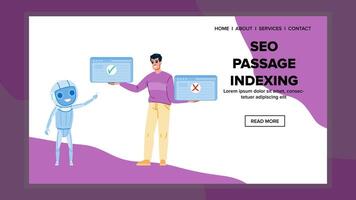 inhoud seo passage indexeren vector