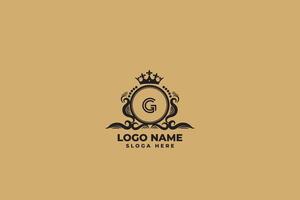 luxe brief g logo ontwerp vector