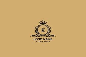 luxe brief k logo ontwerp vector