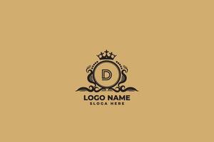 luxe brief d logo ontwerp vector