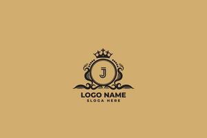 luxe brief j logo ontwerp vector