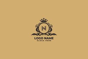 luxe brief n logo ontwerp vector