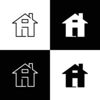 minimaal huis icoon - web Startpagina symbool. lijn met bewerkbare beroerte vector