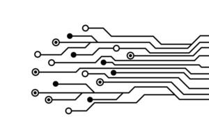 abstract futuristische stroomkring bord technologie achtergrond. stroomkring bord met divers technologie elementen. vector