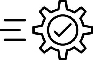 versnellingen lijn icoon vector