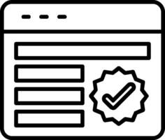 pictogram goedgekeurde lijn vector