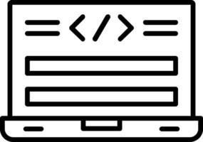 html code lijn icoon vector