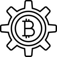 bitcoin beheer lijn icoon vector