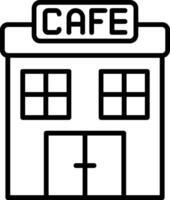 café lijn icoon vector