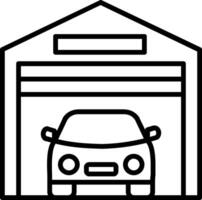 pictogram garagelijn vector