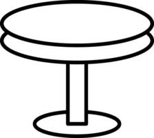 ronde tafel lijn icoon vector