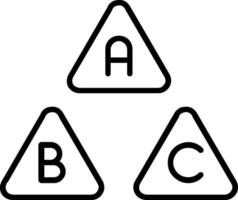 abc lijn icoon vector