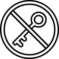 verboden teken lijn icoon vector