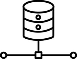 pictogram voor databaselijn vector