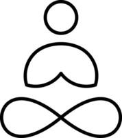 yoga lijn icoon vector