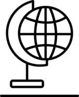 wereldbol lijn icoon vector