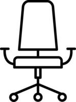 bureaustoel lijn icoon vector