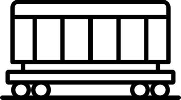 lading trein lineicon vector