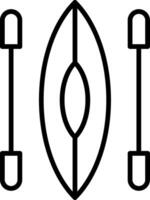 kajak lijn icoon vector