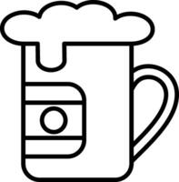 bier lijn icoon vector