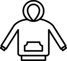 hoodie lijn icoon vector