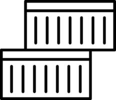 container lijn icoon vector
