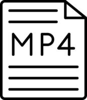 mp4-lijnpictogram vector