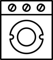 wasmachine lijn icoon vector