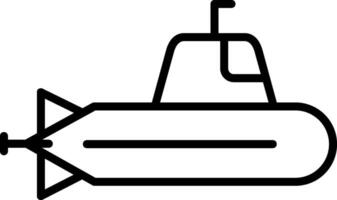 onderzeeër lijn icoon vector