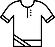 poloshirt lijn icoon vector