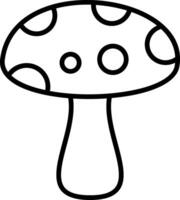 paddenstoel lijn icoon vector