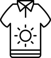 t-shirt lijn icoon vector