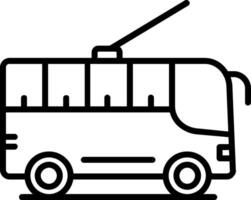 trolleybus lijn icoon vector