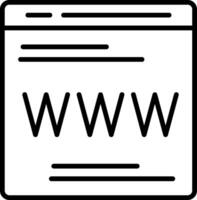 web bladzijde lijn icoon vector