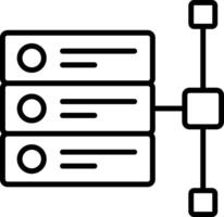 gegevens stapels lijn icoon vector
