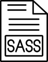 sass lijn icoon vector