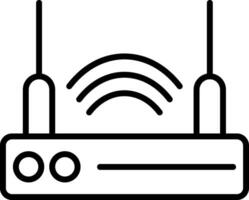 router apparaat lijn icoon vector