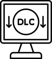 pictogram voor bestandslijn downloaden vector