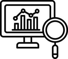 markt analytics lijn icoon vector