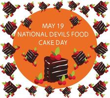 nationaal duivels voedsel taart dag vector