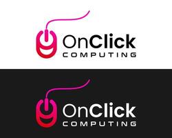macht icoon en muis Klik cursor computer technologie logo ontwerp. vector