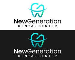 brief ng monogram tandarts Gezondheid logo ontwerp. vector